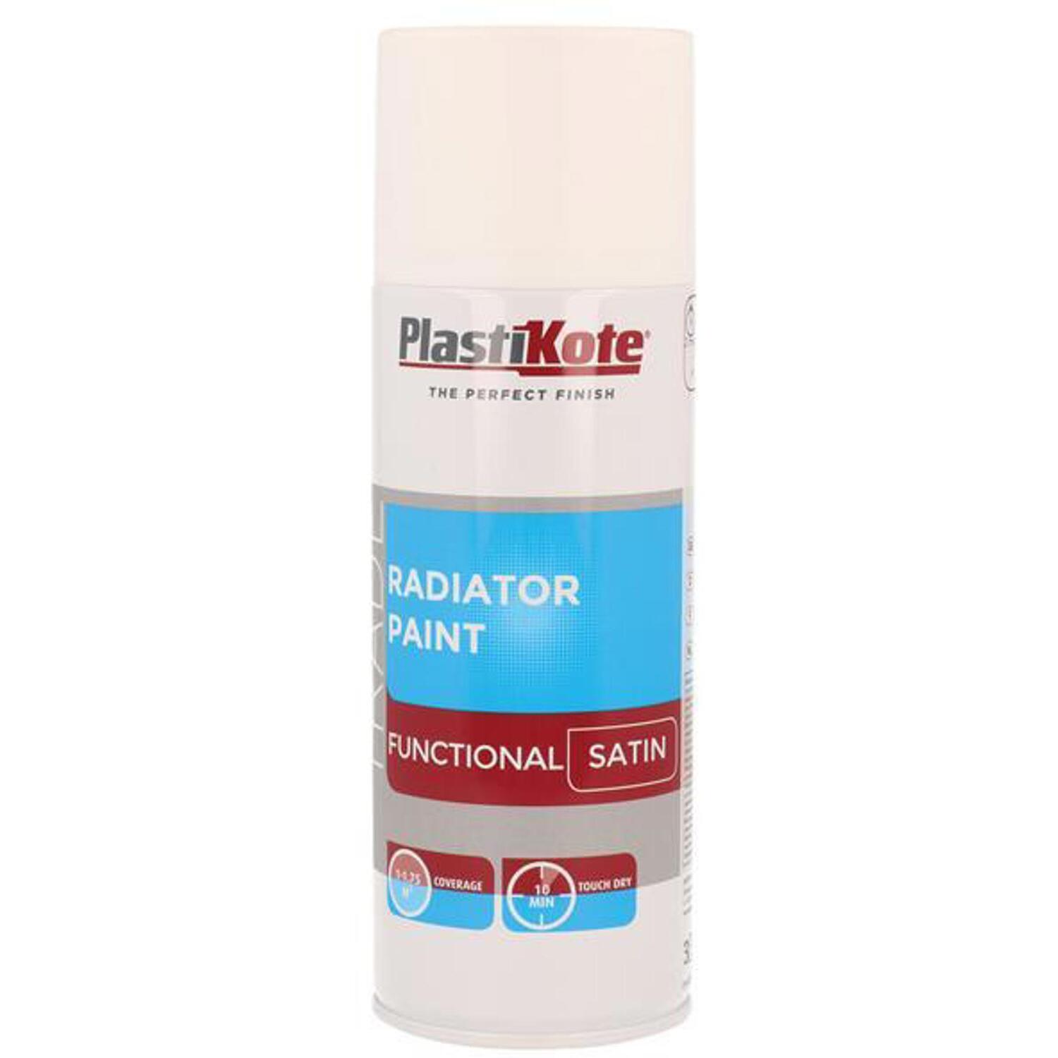 Plastikote White 071017 Trade Radiator Spray Paint Satin 400Ml - Image 8