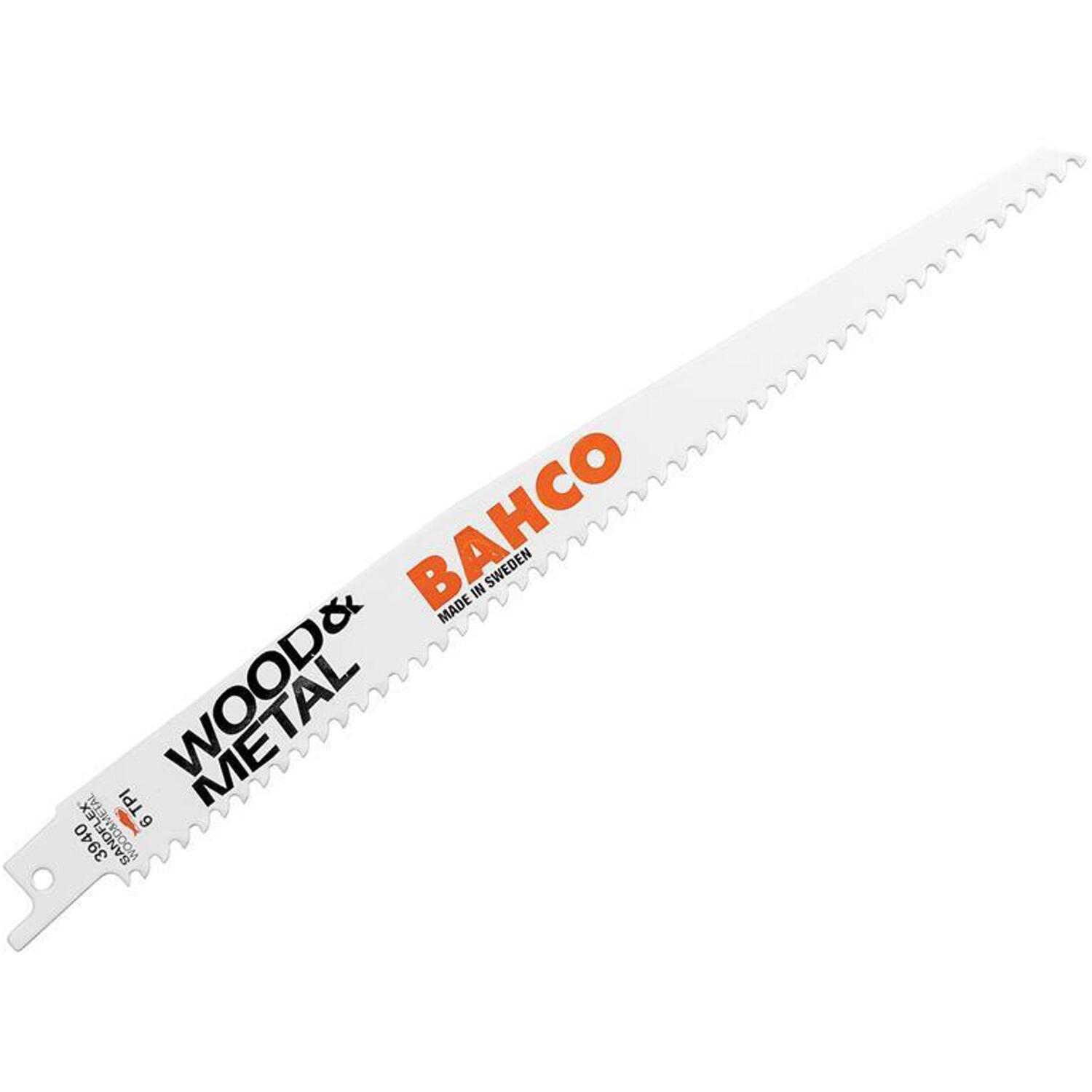 Bahco Wood & Metal Bi-Metal Reciprocating Blade 228mm 6 TPI (Pack 5) BAH3940228 - Image 7