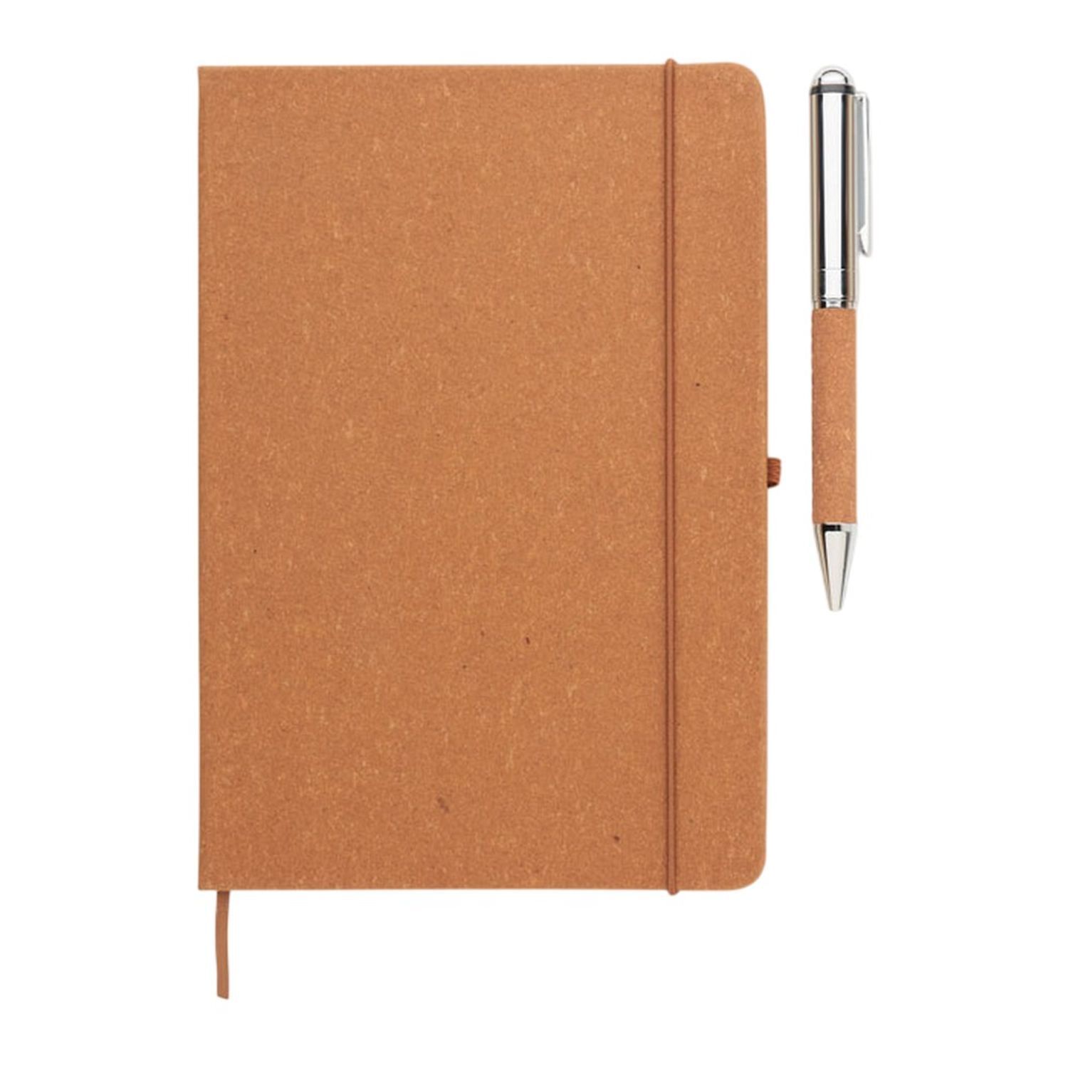 Midocean Eleganote Leather Notebook & Pen - Beige