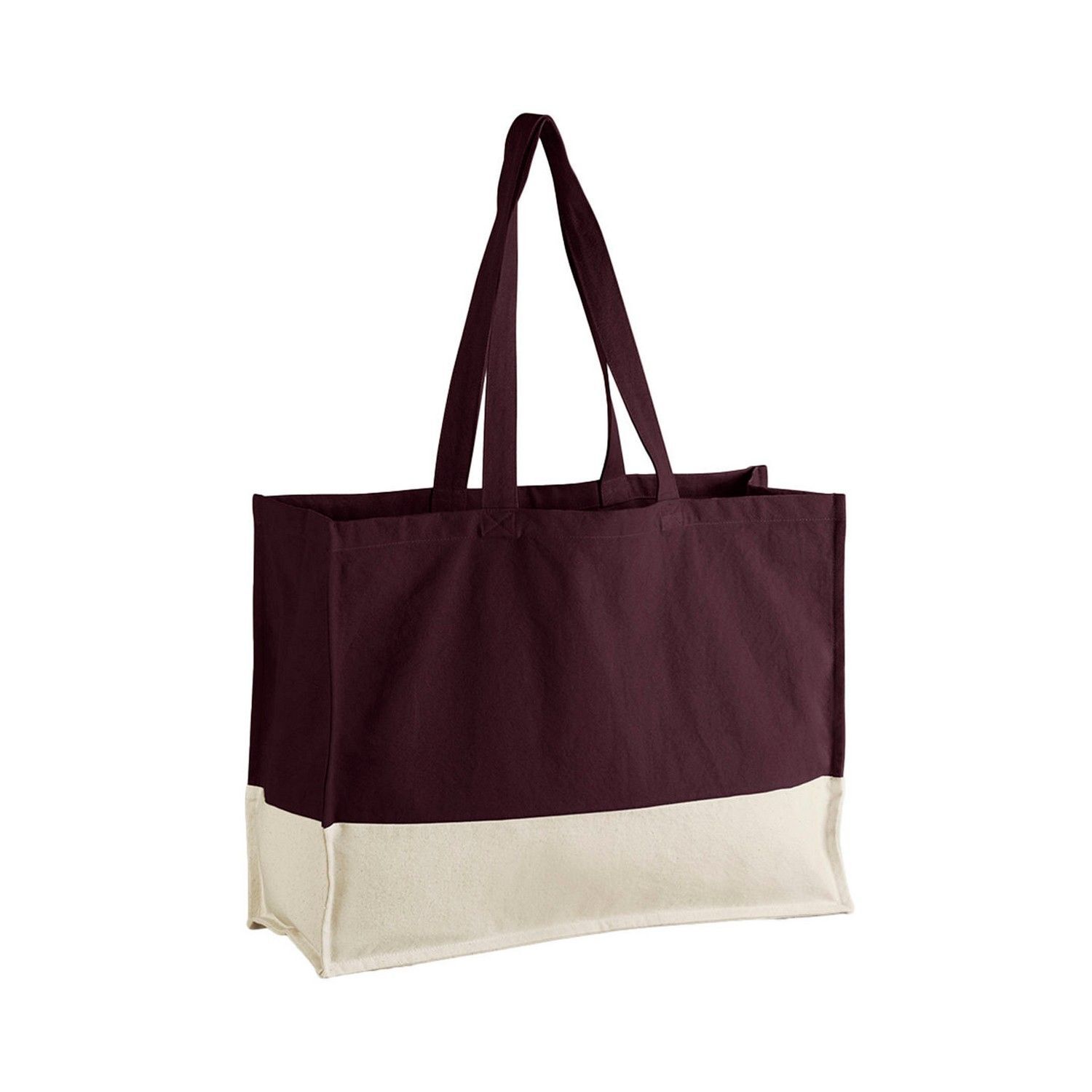 Westford Mill Earthaware Contrast Organic Shopper Bag - Oxblood/Natural