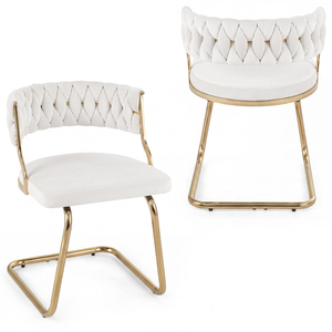 Set of 2 Woven Kitchen Chairs