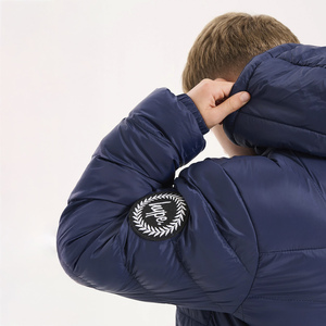 Kids Puffer Jacket Girls and Boys Navy Hooded Warm Quilted Coat