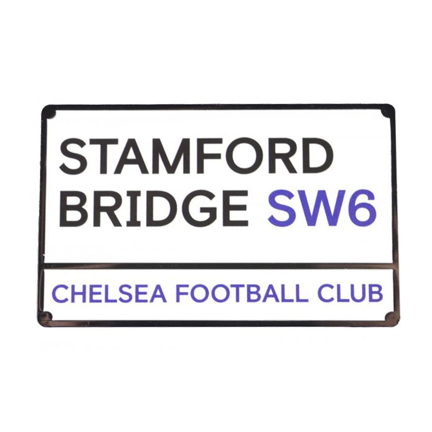 Chelsea Fc Unisex White Street Sign Fridge Magnet In - Image 2