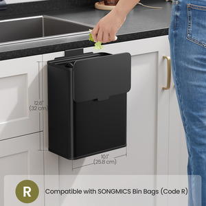 SONGMICS 8L Cabinet Door Hanging or Wall-Mounted Kitchen Bin