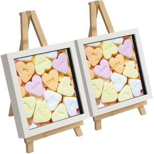 12 Piece Wooden Table Easel & Photo Frame Set - Pack of 6