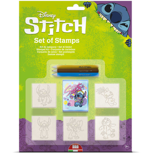 Stitch Blister Pack 5 Stamps  Kids Craft & Stationery Set