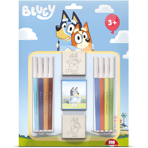 Bluey Blister Pack 2 Stamps  Kids Craft & Stationery Set