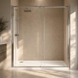 White Rectangular Stone Resin Premium Shower Tray with Corner - BETTR91680