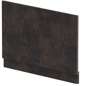 800mm Edge-Power Straight End Bath Panel, Plinth - Textured Matt Metallic Slate