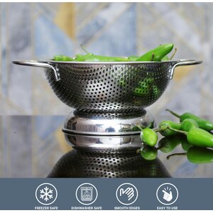 Buckingham Micro-perforated Deep Colander Stainless Steel 16.5 cm