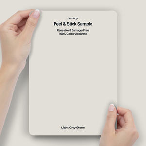 Hemway Interior Paint Sample, Light Grey Stone, Peel & Stick Swatch