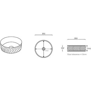 Crystal Glass Countertop Basin - 353 x 353mm