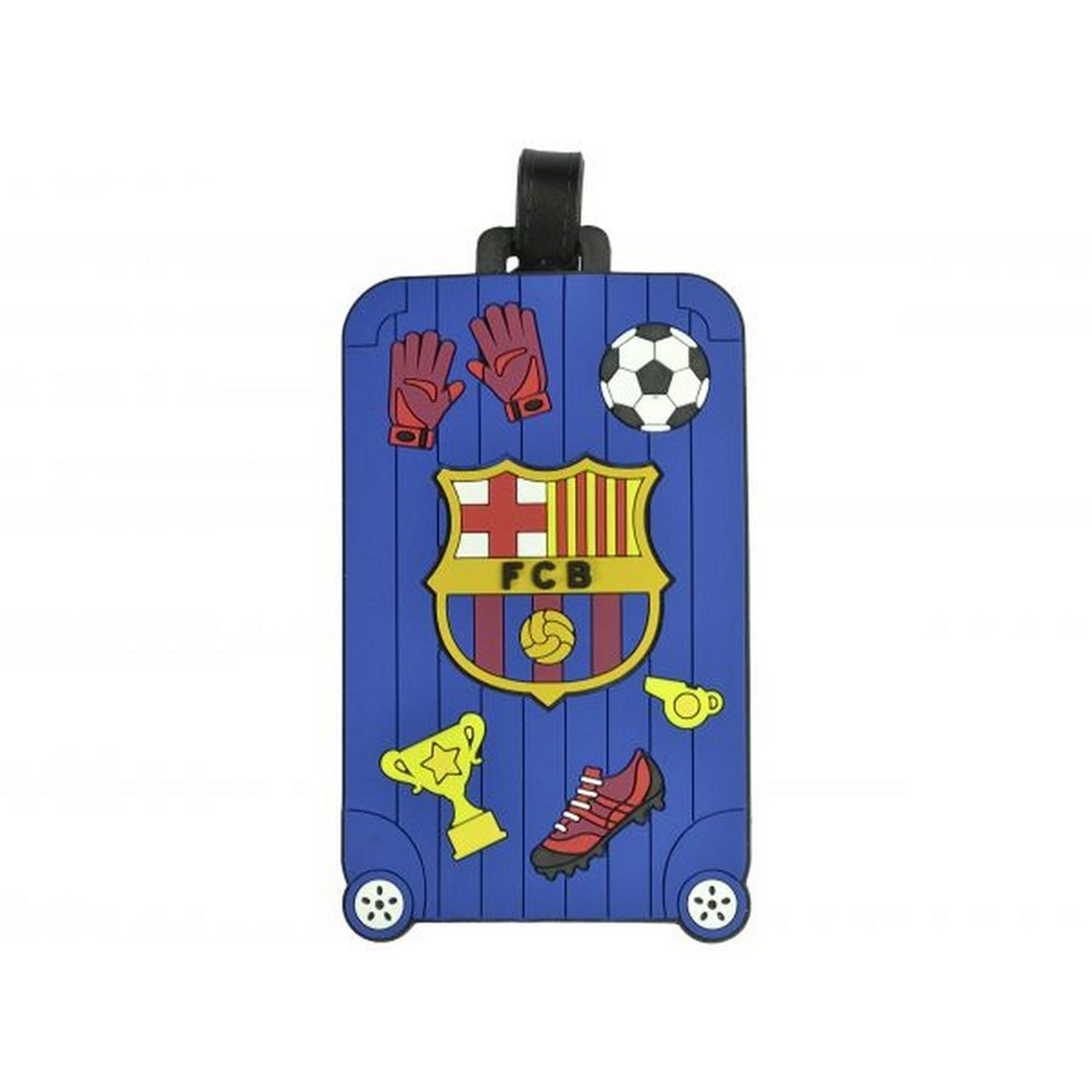 Fc Barcelona Crest Luggage Tag - Blue/Multicoloured