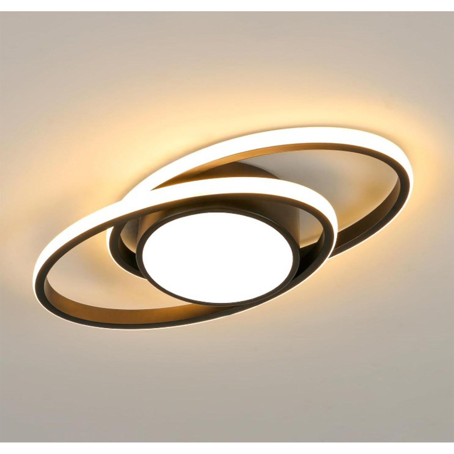 The Bath Plus Tb+ Ceiling Light Black Oval Light - Black