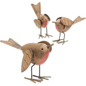 GloBrite Robin Garden Ornaments Outdoor Resin Bird Decorations