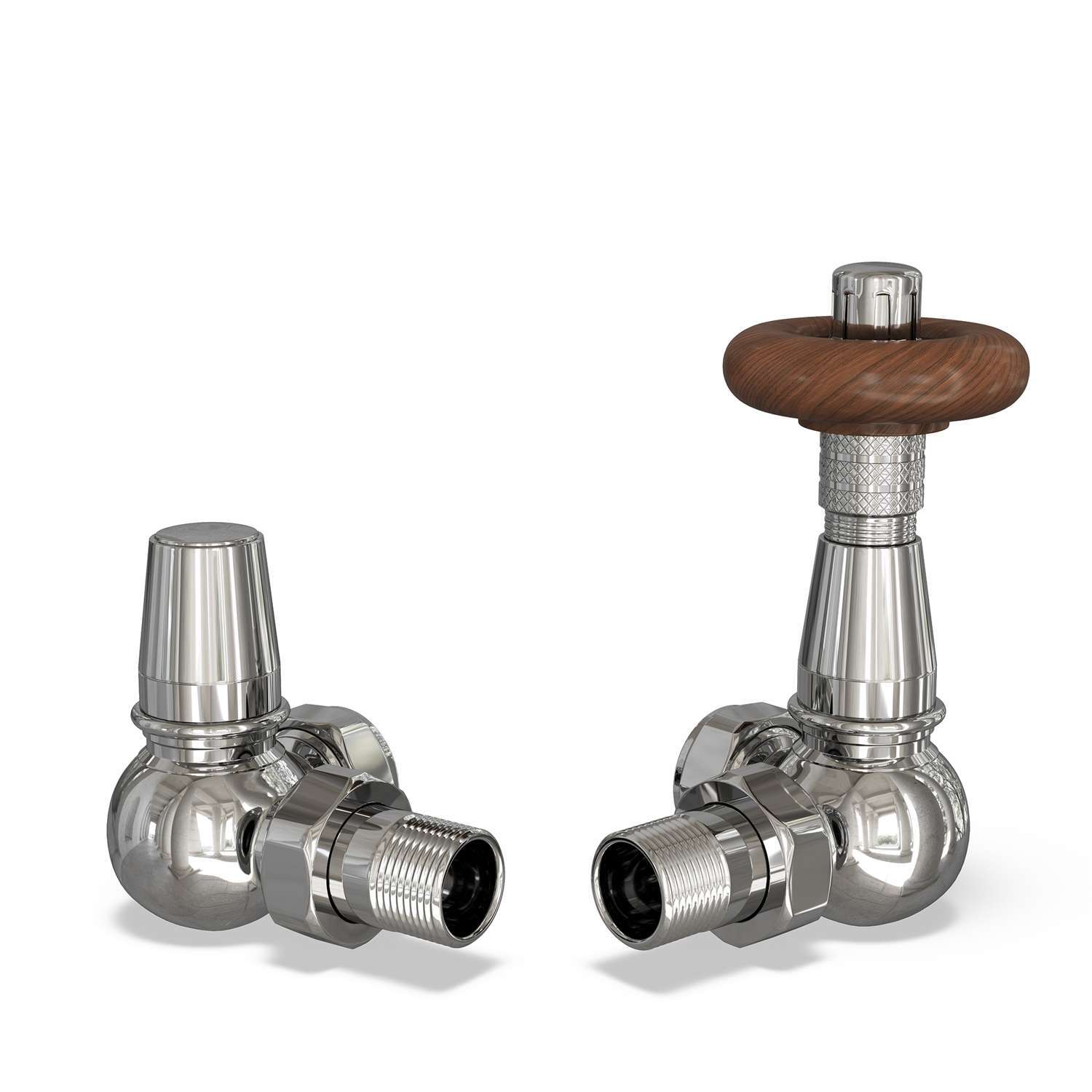Uk Radiators Derry Traditional - White Thermostatic Radiator Valve & Lockshield Angled - Chrome / 121Mm / Trv Valve, Lockshield And Fitting Instructions Included - Image 2