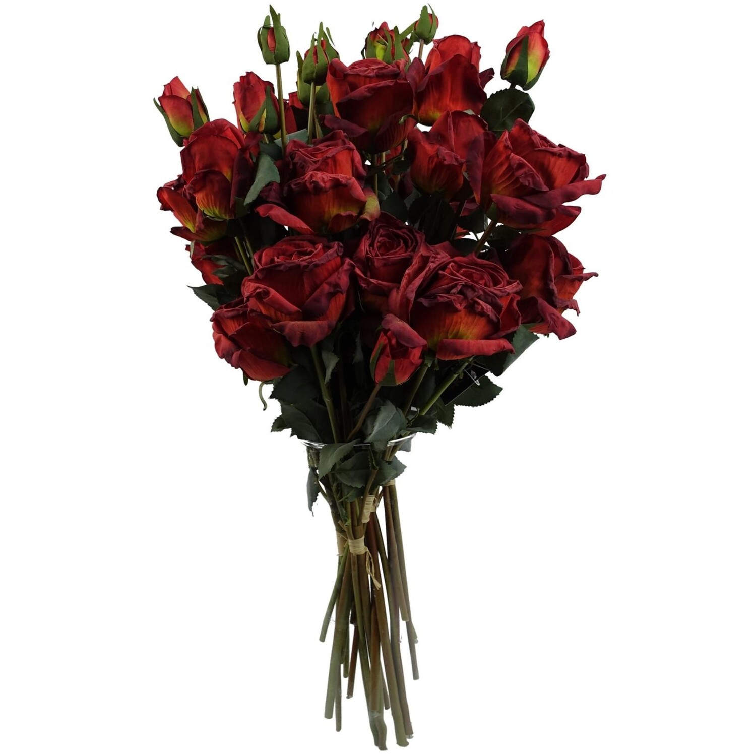 6 x 60cm Red Rose Artificial Flower Spray Bundles - Red