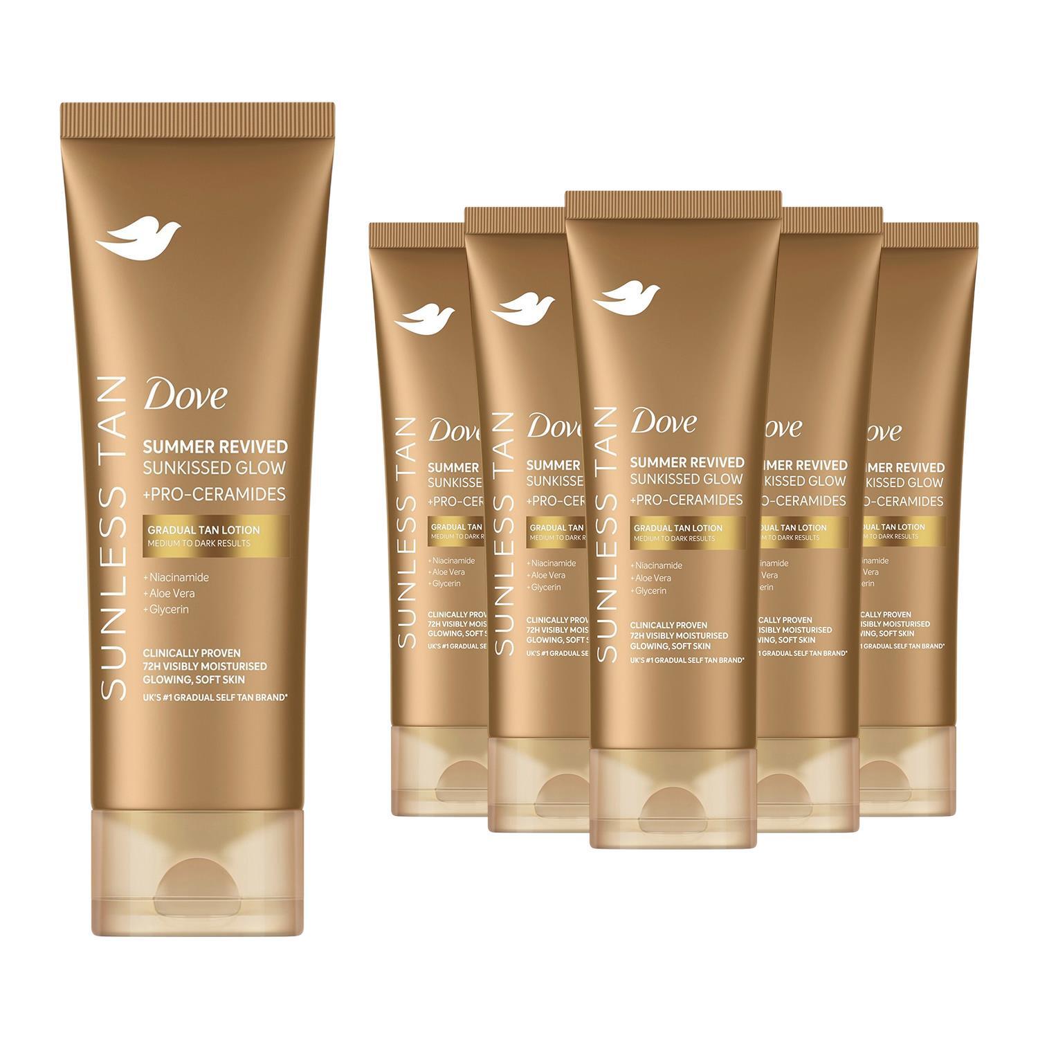 Dove Dermaspa Summer Revived Gradual Self Tan Body Lotion, 200Ml - White / 6