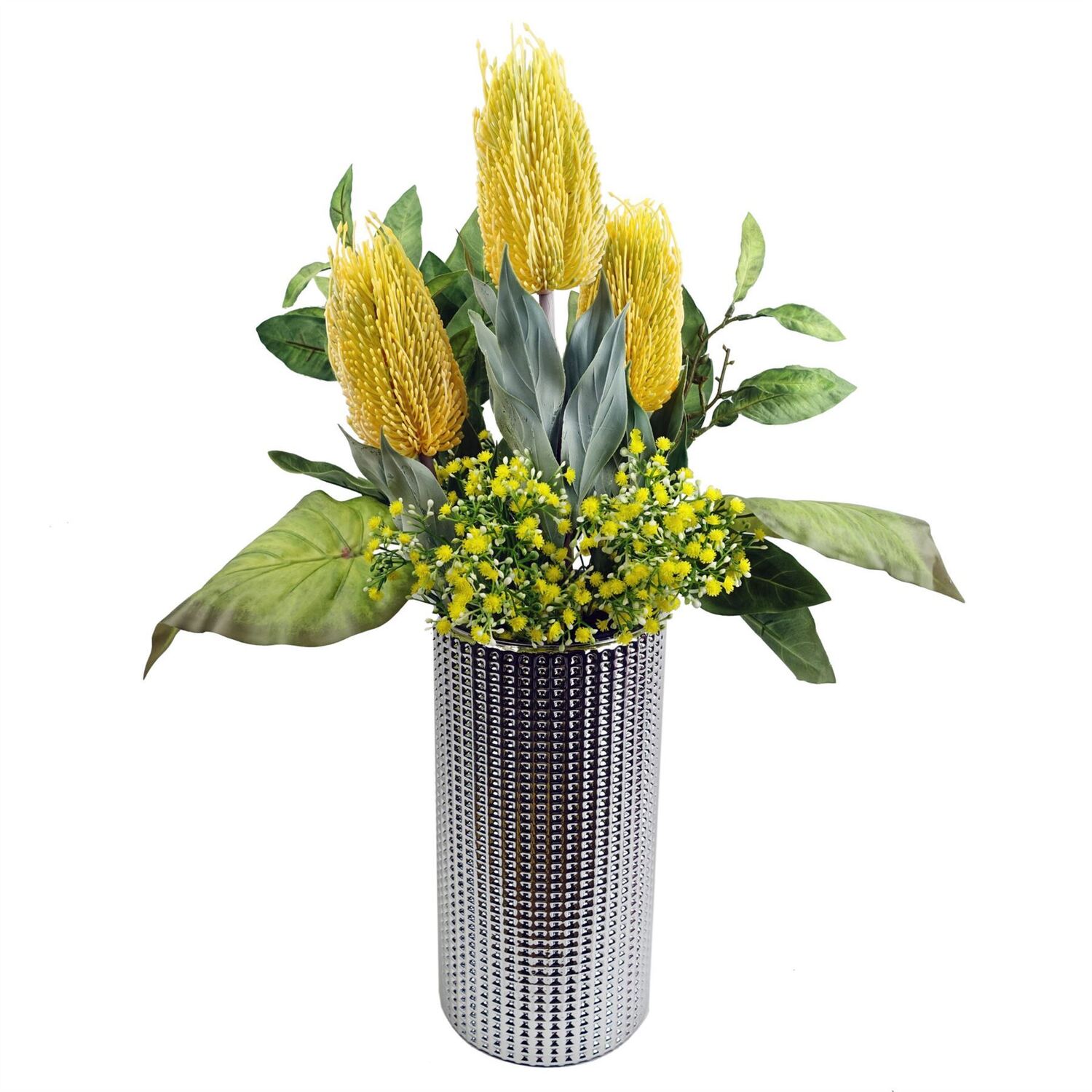 Botanik Pack Of 6 X 55Cm Artificial Gypsophila Yellow Stems - Premium - Yellow Flower Stems