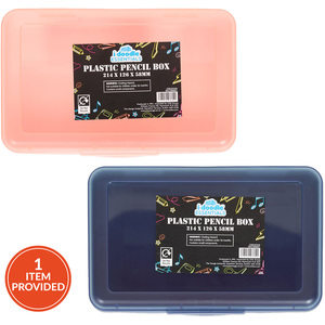 Rectangular Plastic Pencil Box