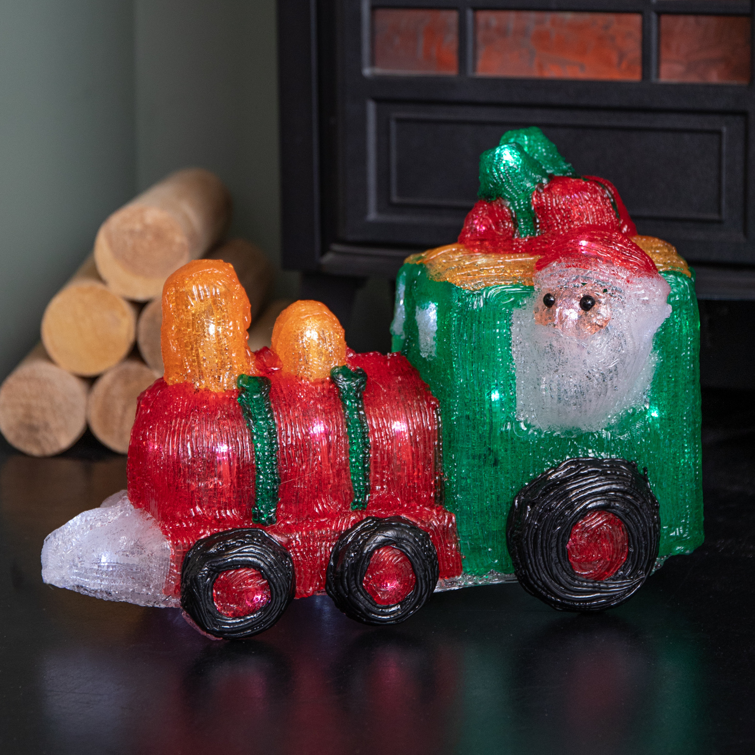 Light 24Cm Battery Operated Up All Aboard Christmas Train With Leds - Image 4