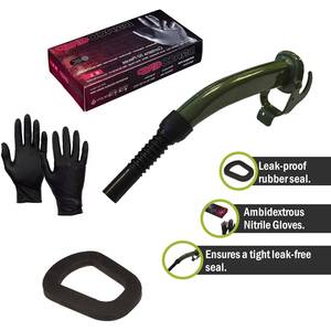 Pegdev Jerry Can Bundle Spout Seal & Nitrile Gloves