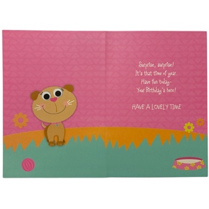 For Nan Cat On A Mat Design Birthday Card
