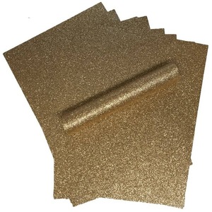 10 Sheets of A4 Rose Gold Soft Touch Glitter Paper