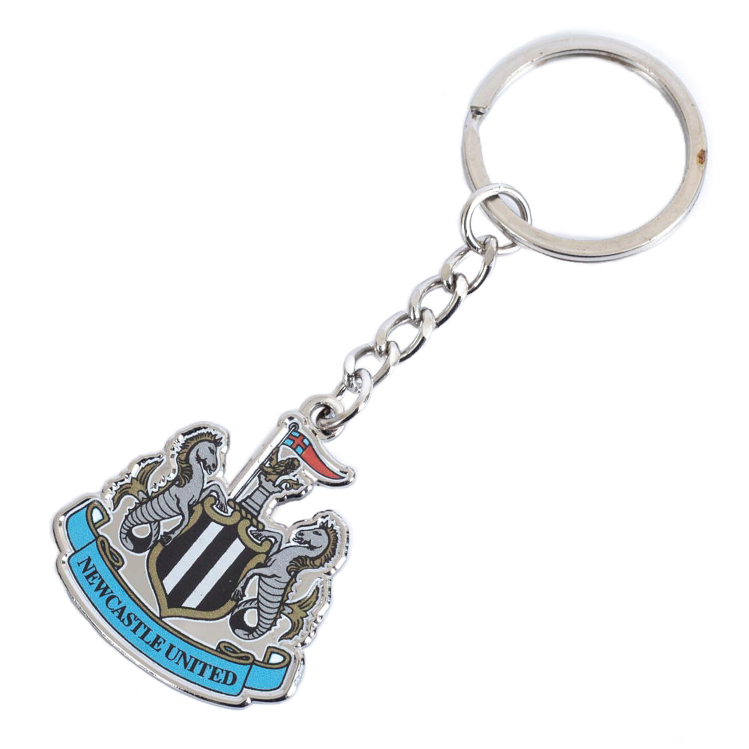 Newcastle United Fc Crest Keyring - Blue/Silver
