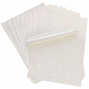 10 Sheets of A4 White Iridescent Soft Touch Glitter Card