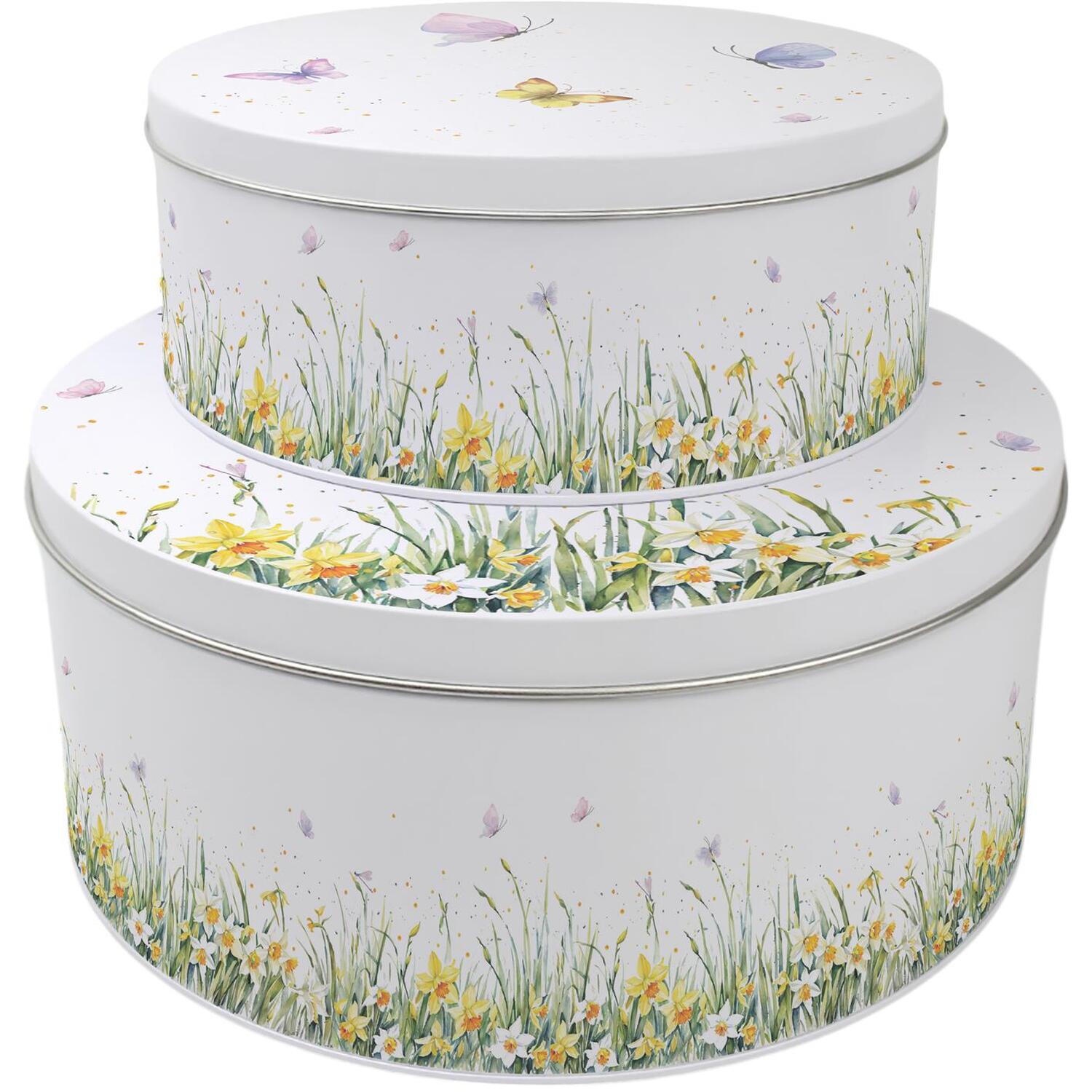 Image of Springtime Daffodils Round Cake Tin Set&hellip;