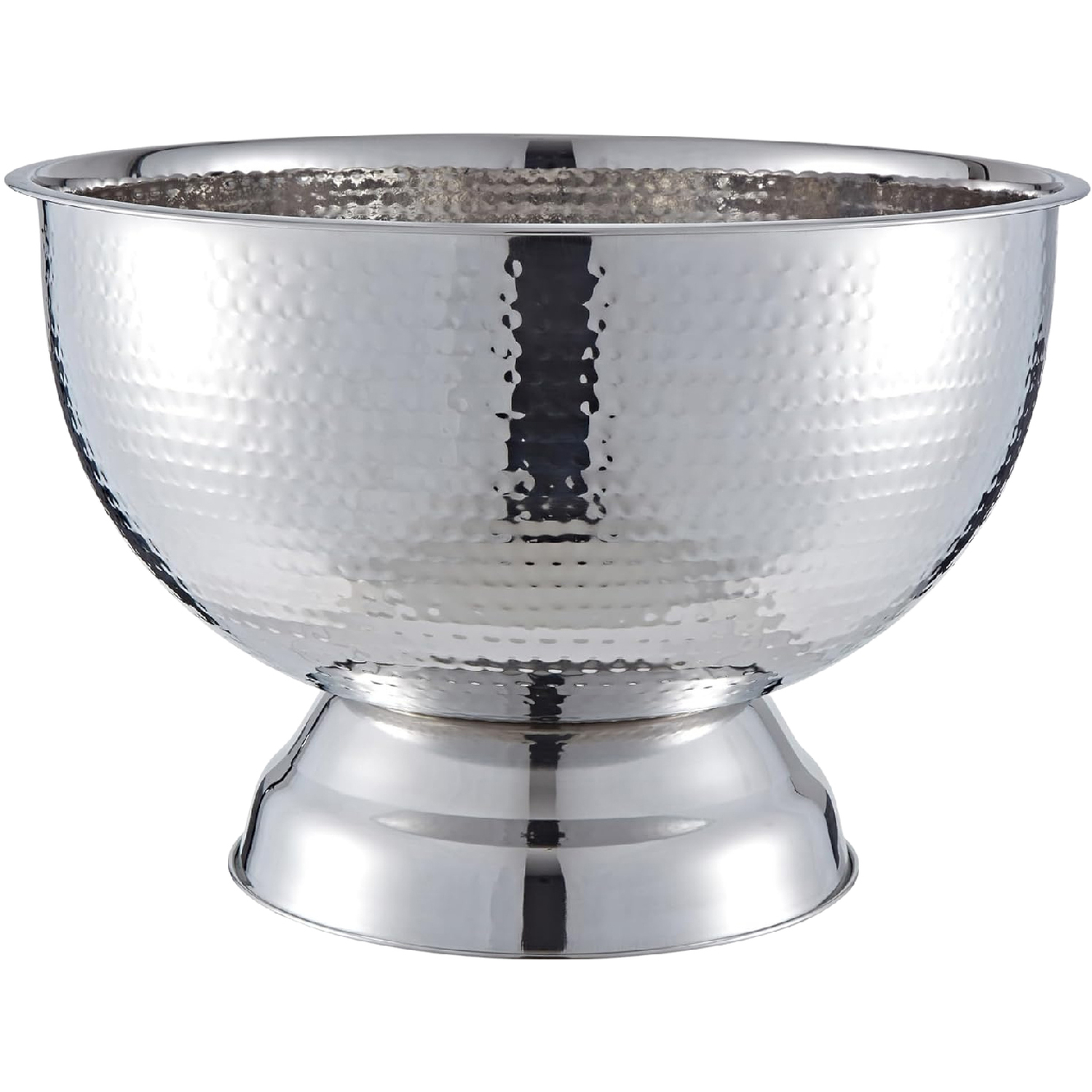 Buckingham Language Stainless Steel Punch Bowl And Wine Cooler - Silver