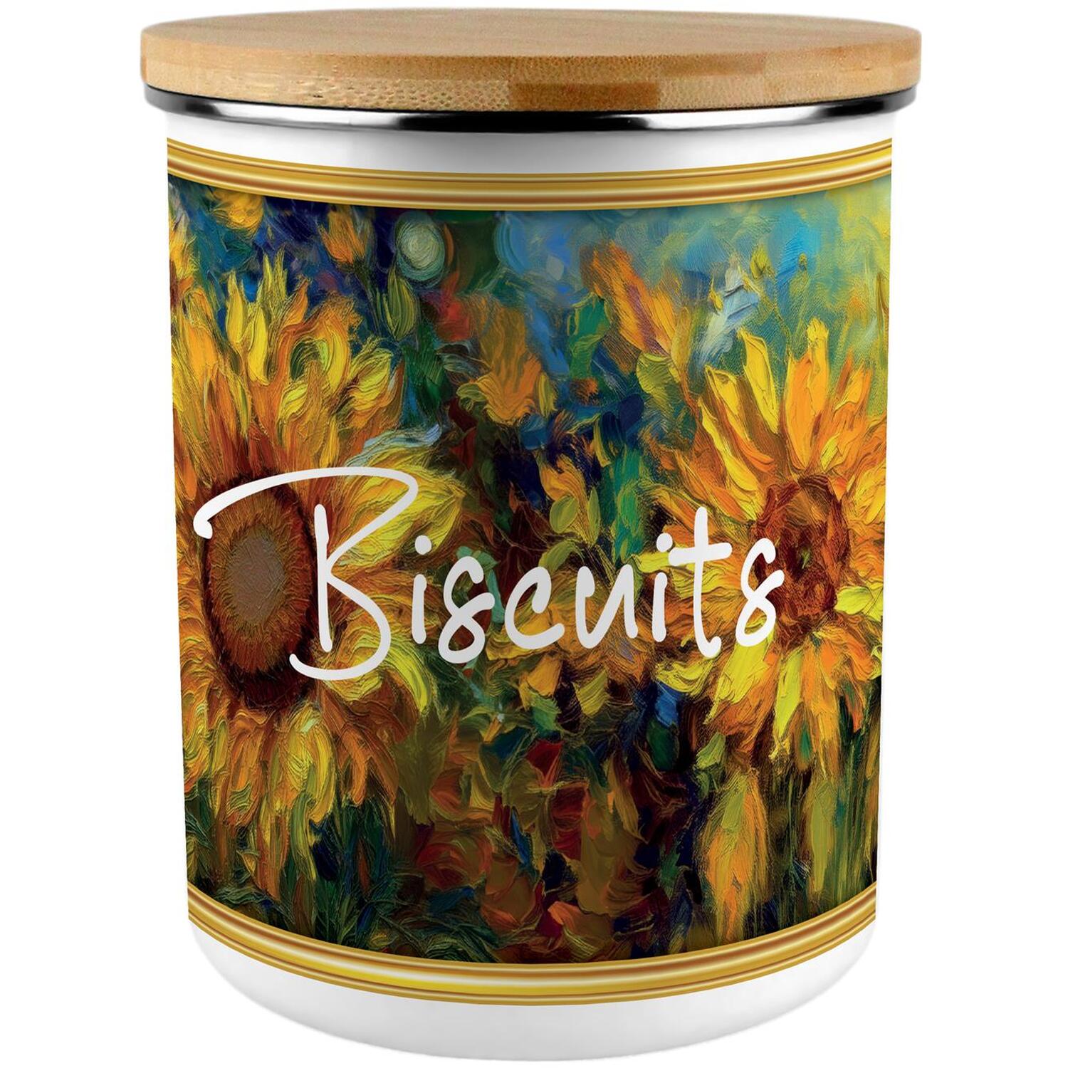 B&Q - Sunflower Impressionism Extra Large Biscuit Tin - Image 3