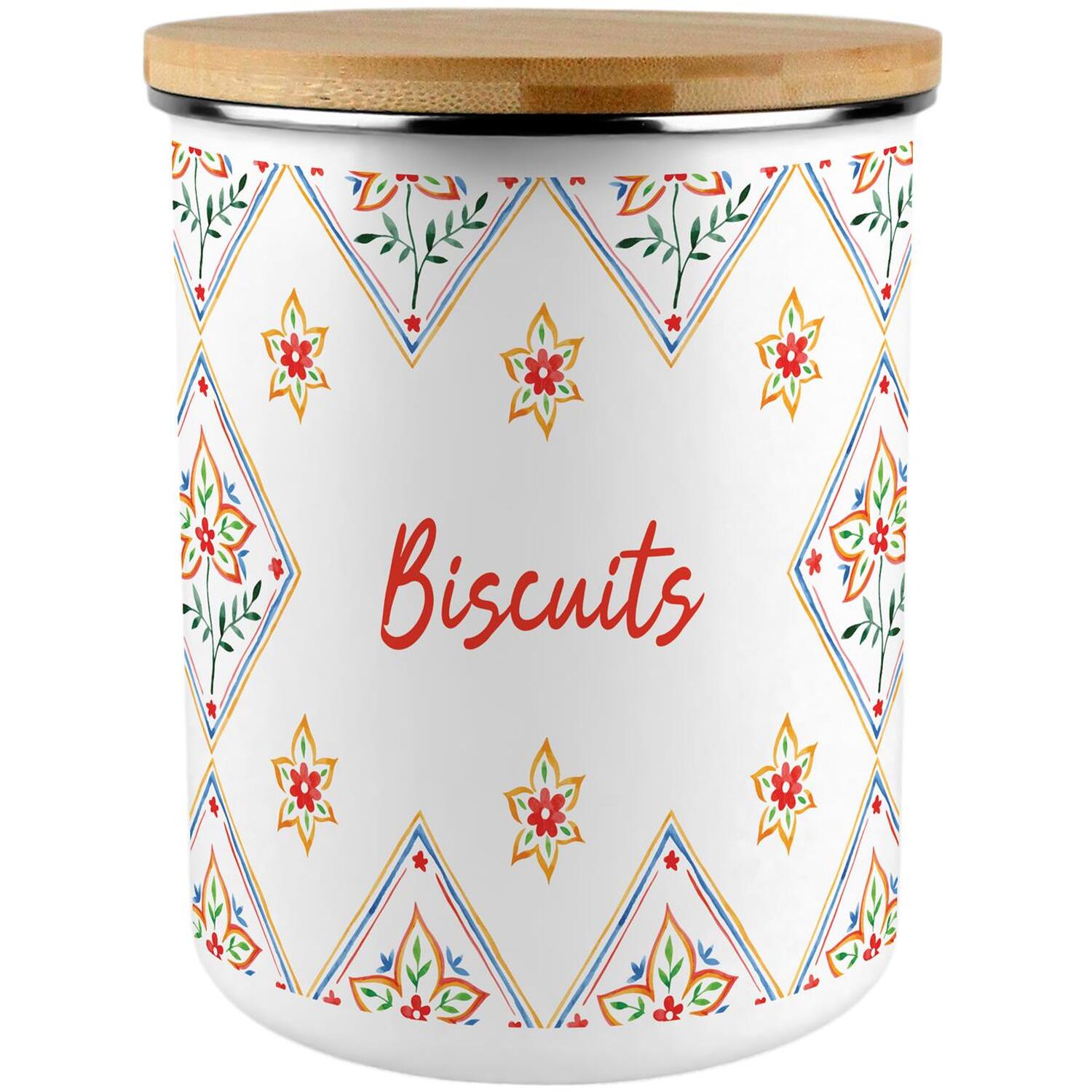 Purely Home Diamond Flowers Extra Large Biscuit Tin - Multicoloured - Image 3
