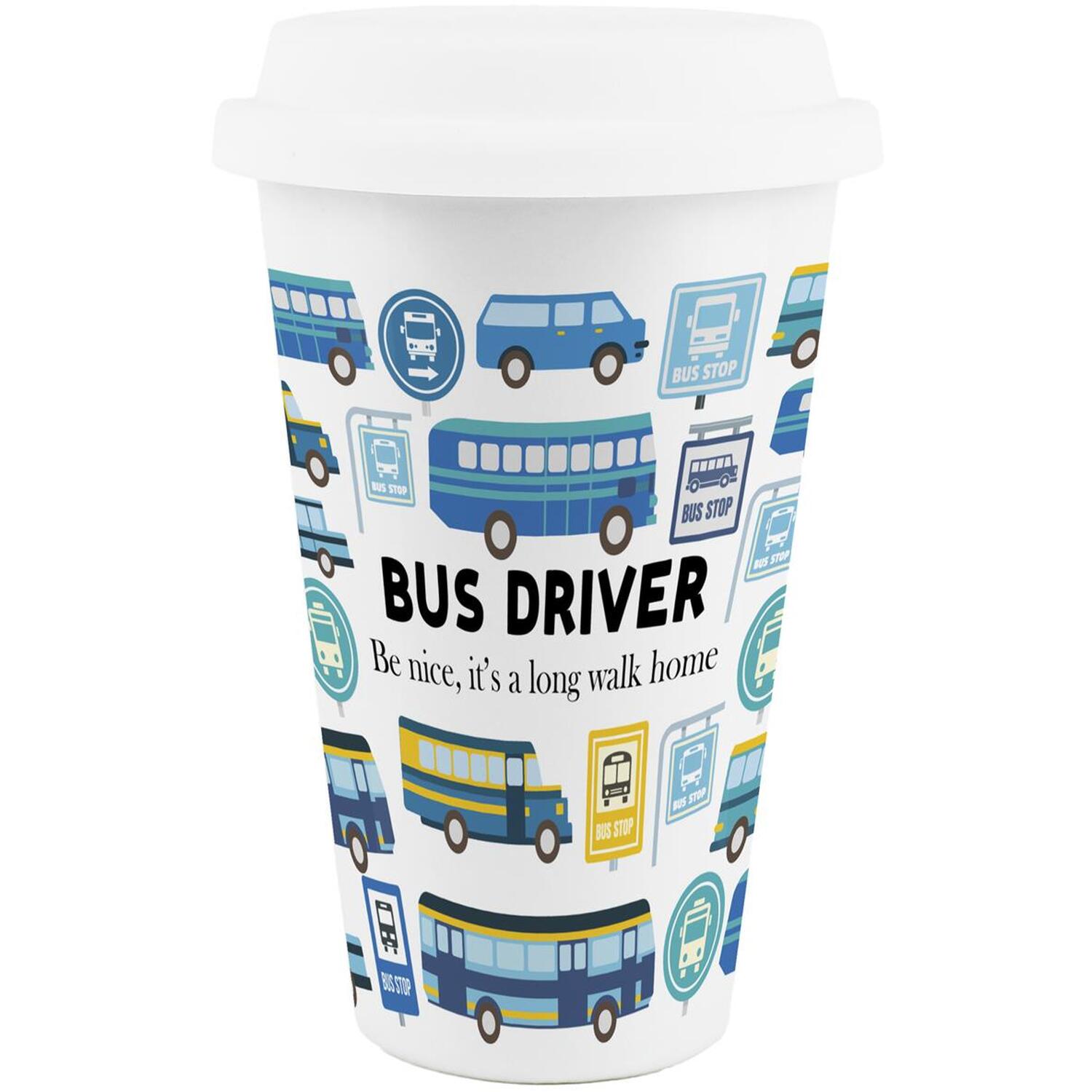 Image of Novelty Bus Driver Ceramic Travel Mug&hellip;