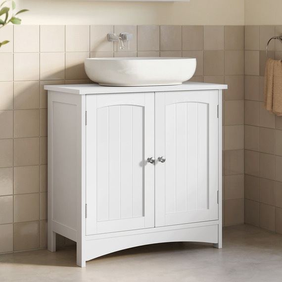 VASAGLE Under Sink Bathroom Cabinet with Adjustable Shelf