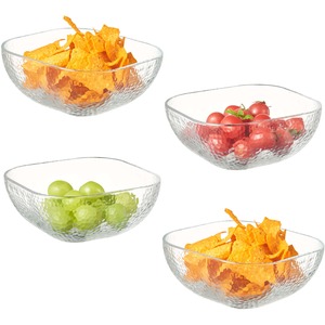 Eden & Willow Hammered Glass Serving Bowls