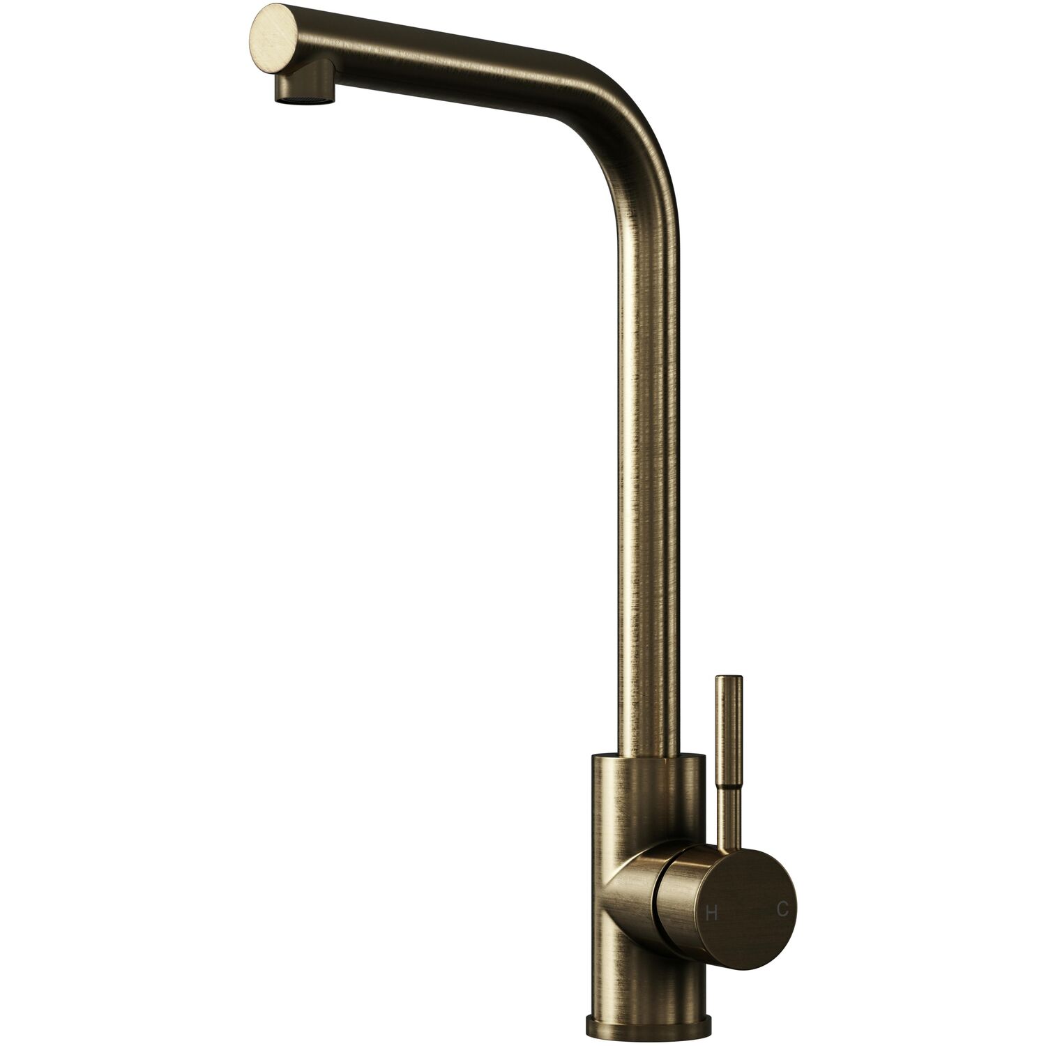Balterley L-Neck Single Lever Kitchen Sink Mixer Tap - Antique Brass - Antique Brass
