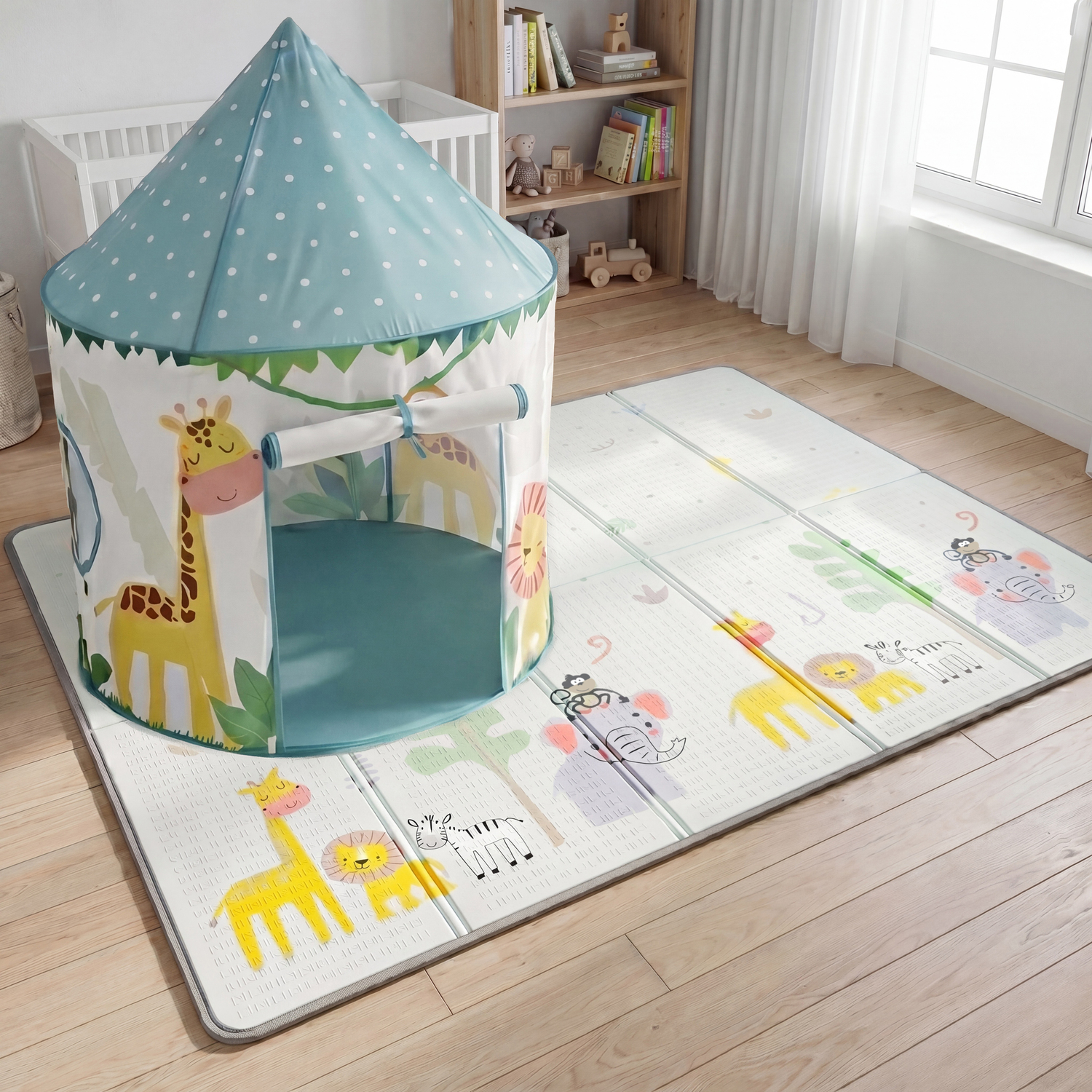Liberty House Toys Unisex Multicolor Kids Jungle Play Tent & Play Mat Set - Image 3