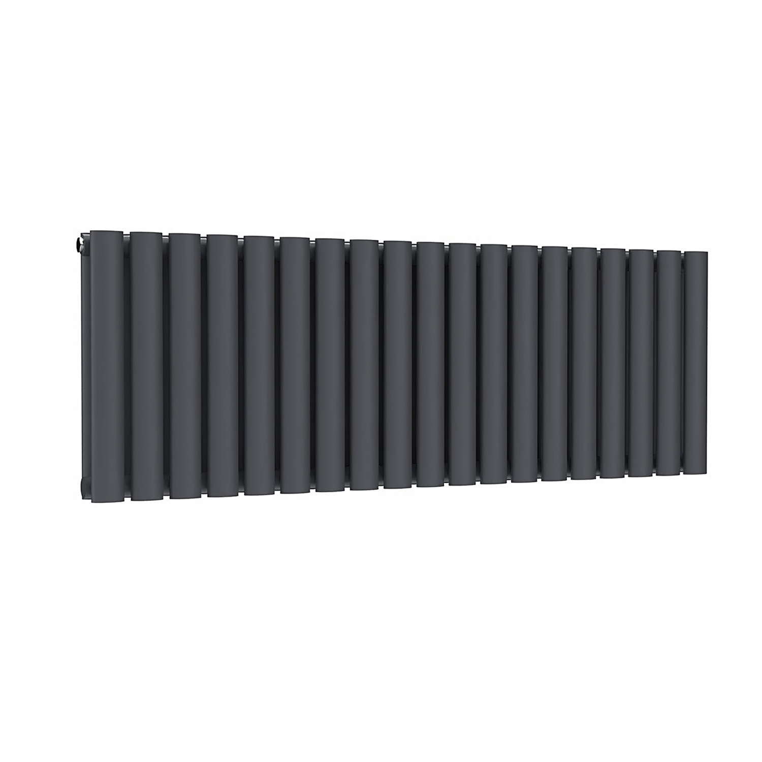 Lux Heat Oval Horizontal Radiator - Anthracite Grey - 400 Mm X 1140 Mm (Double). - Anthracite Grey - Image 2