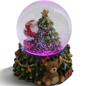 LED Colour-Changing Santa Christmas Snowglobe