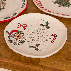 Jolly Santa Christmas Giving Plate