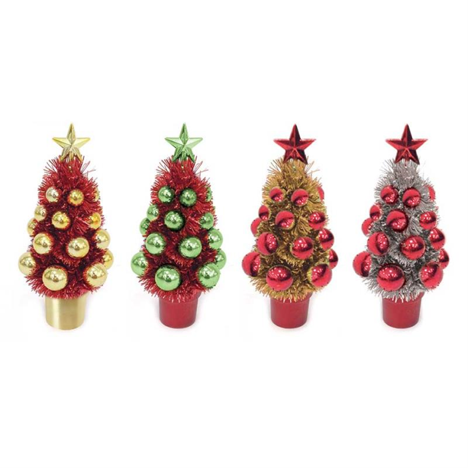 Tallon Tinsel And Bauble Christmas Tree Decoration - Red