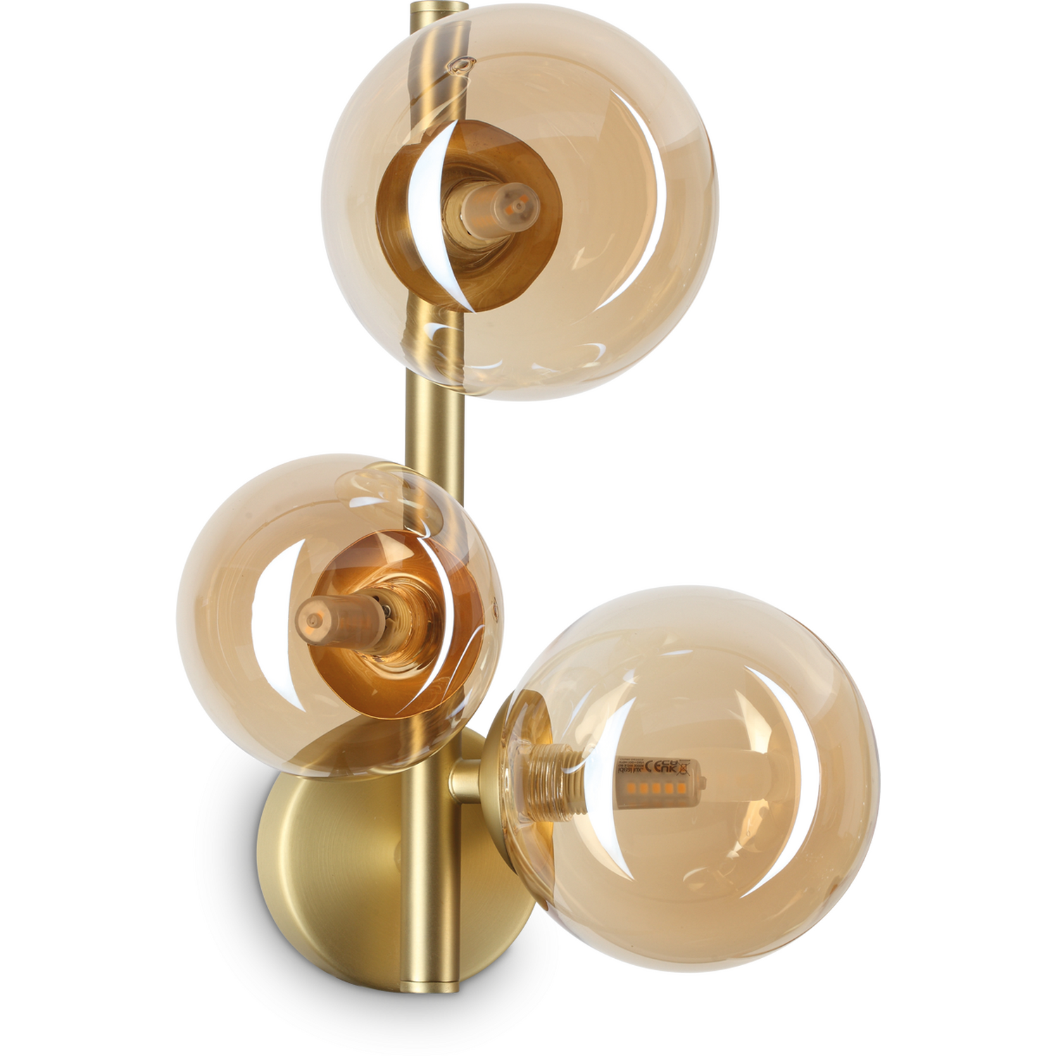 Ideal Lux Lighting Perlage Wall Light Brass A - Brass