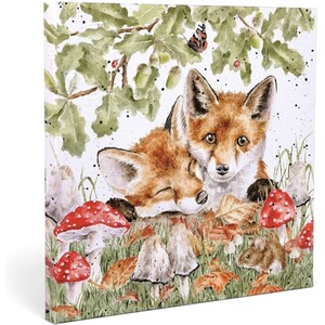 Under The Oak Tree Fox Design Small Canvas
