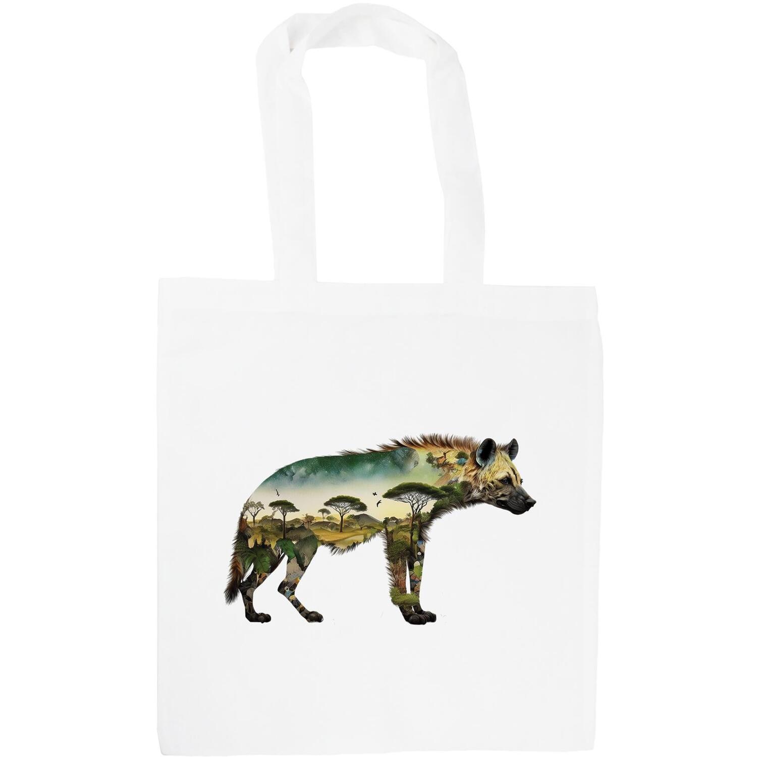 Surreal Hyena Tote Bag - Wild Safari Animals Shopping Bag Accessories Gift - Image 2