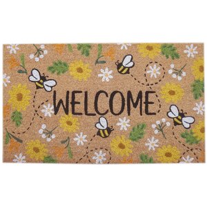 Flowers and Bees Doormat Decorative Accessory