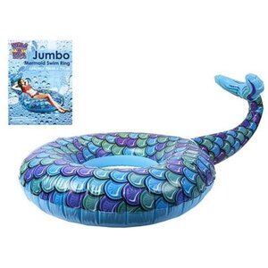 Jumbo Size Mermaid Swim Ring Blue
