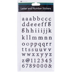 Black Letter and Number Stickers
