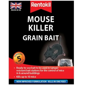 Rentokil Mouse Killer Grain pack of 5 PSM21.